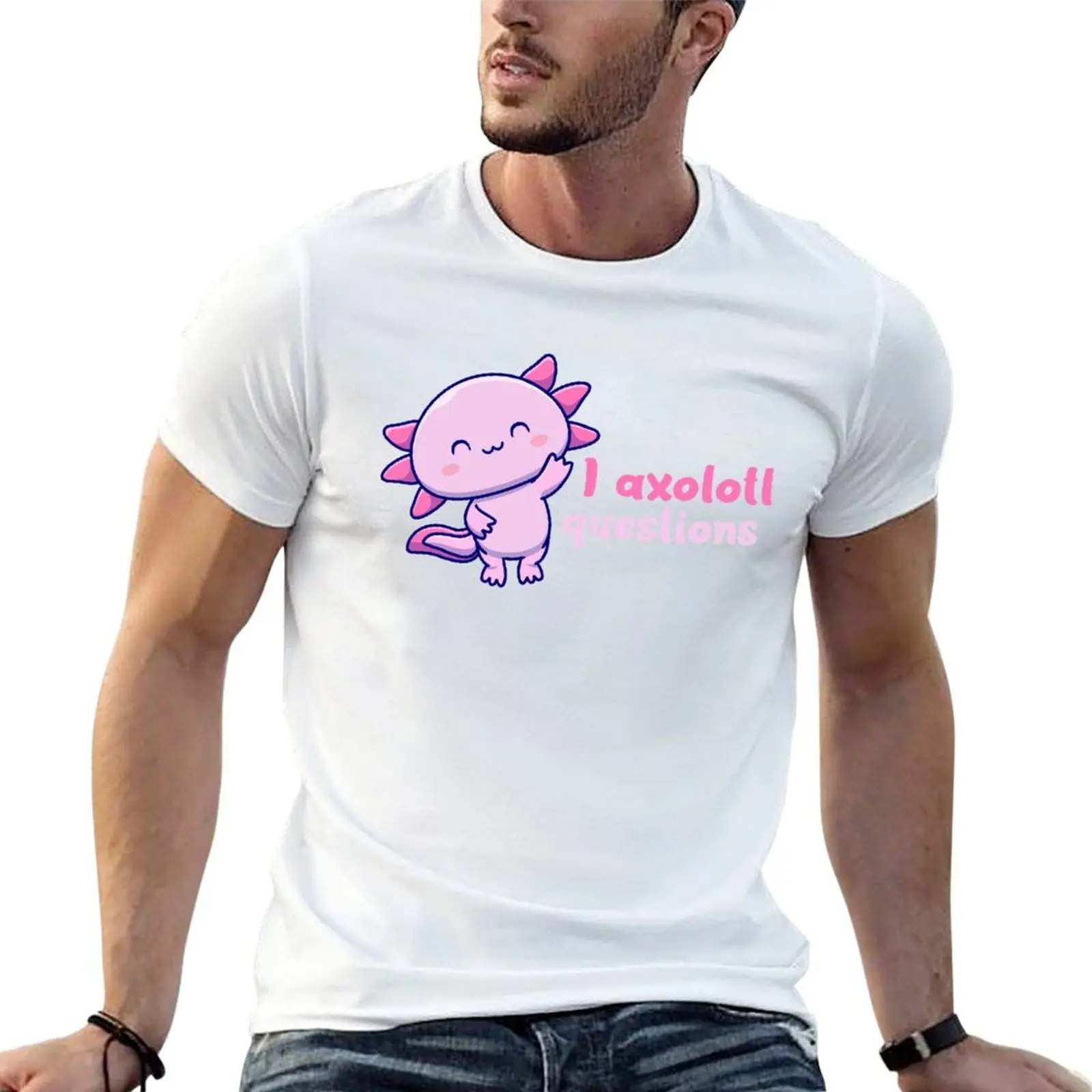 i axolotl questions T-Shirt Classic Graphic Short Sleeve Top