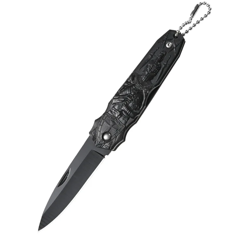 

Outdoor Portable Folding Pocket Knife - Stainless Steel Travel Camping Cutting Tool Keychain Pendant Multi-Functional EDC