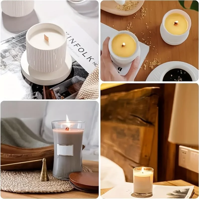 KYCOR-فتائل خشبية لصنع الشموع لشمع الصويا، شمع جوز الهند للمبتدئين والمحترفين