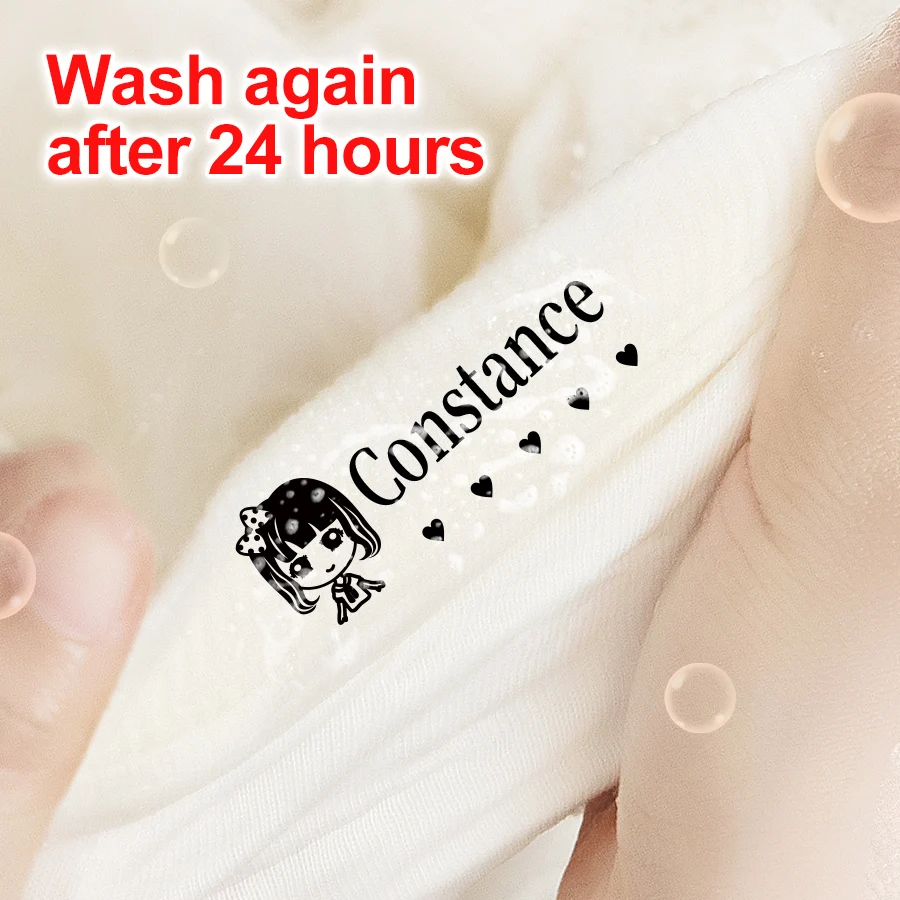 ختم اسم شخصي مع نمط غرزة ديزني، ختم مخصص سريع الجفاف للوازم المدرسية والملابس وهدايا العودة إلى المدرسة #5