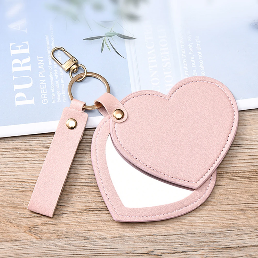 Sleutelhanger Spiegel Stijlvolle Cosmetische Spiegel Hart Spiegel Creatief Voor Vrouwen Zakcadeau