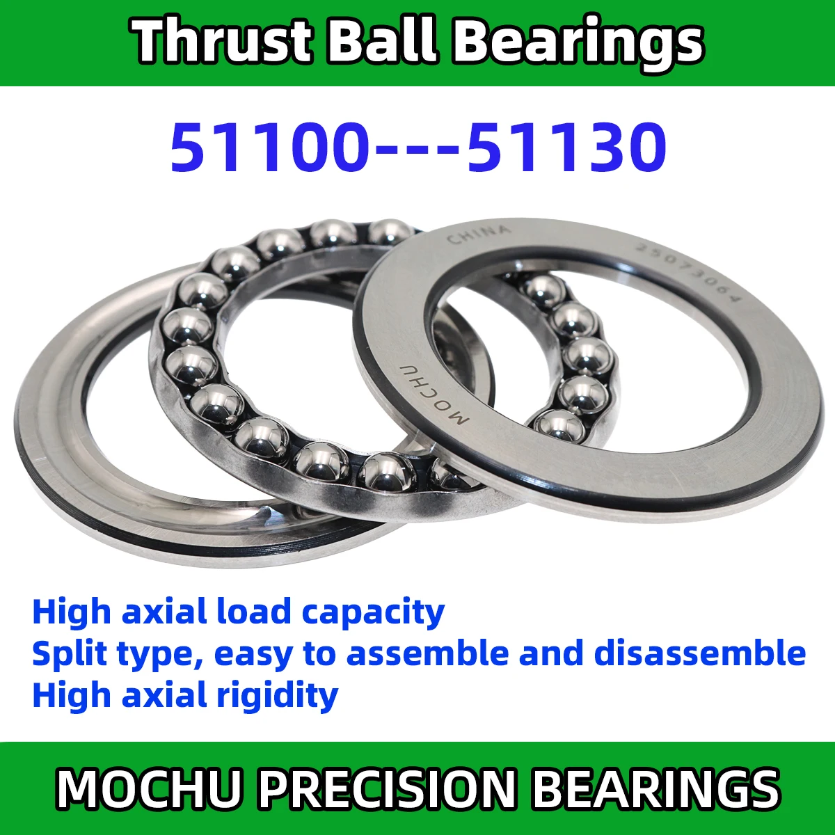 Bearings 51100 51101 51102 51103 51104 51105 51106 51107 51108 51109 51110 51111 51112 51113 51114 51115 MOCHU Thrust Bearing