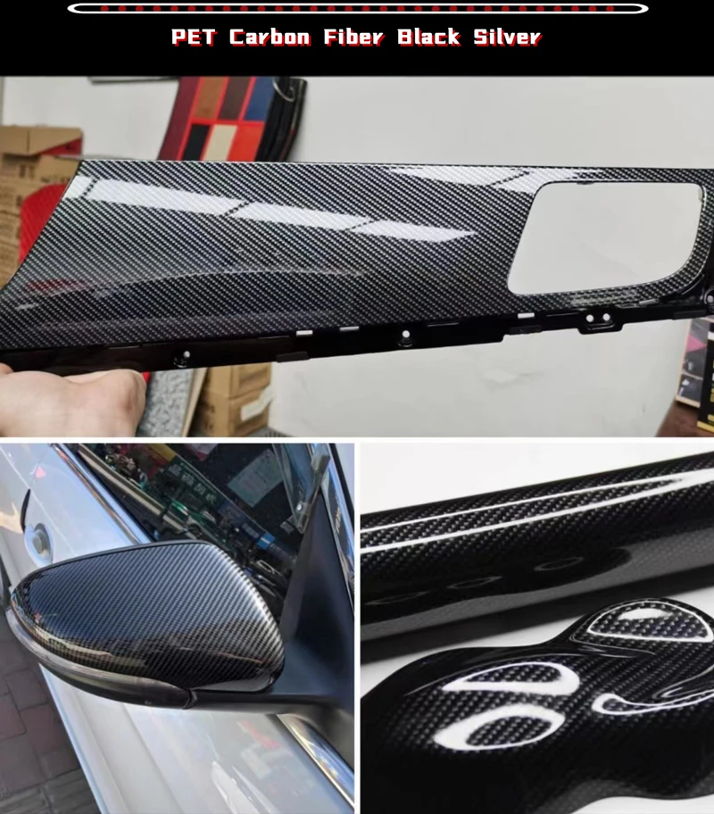 Glänzend Schwarze Kratzfeste Auto-Vinylfolie Wasserdichte Selbstklebende Folie Motorrad-Karosserie-Aufkleber – Detail 13