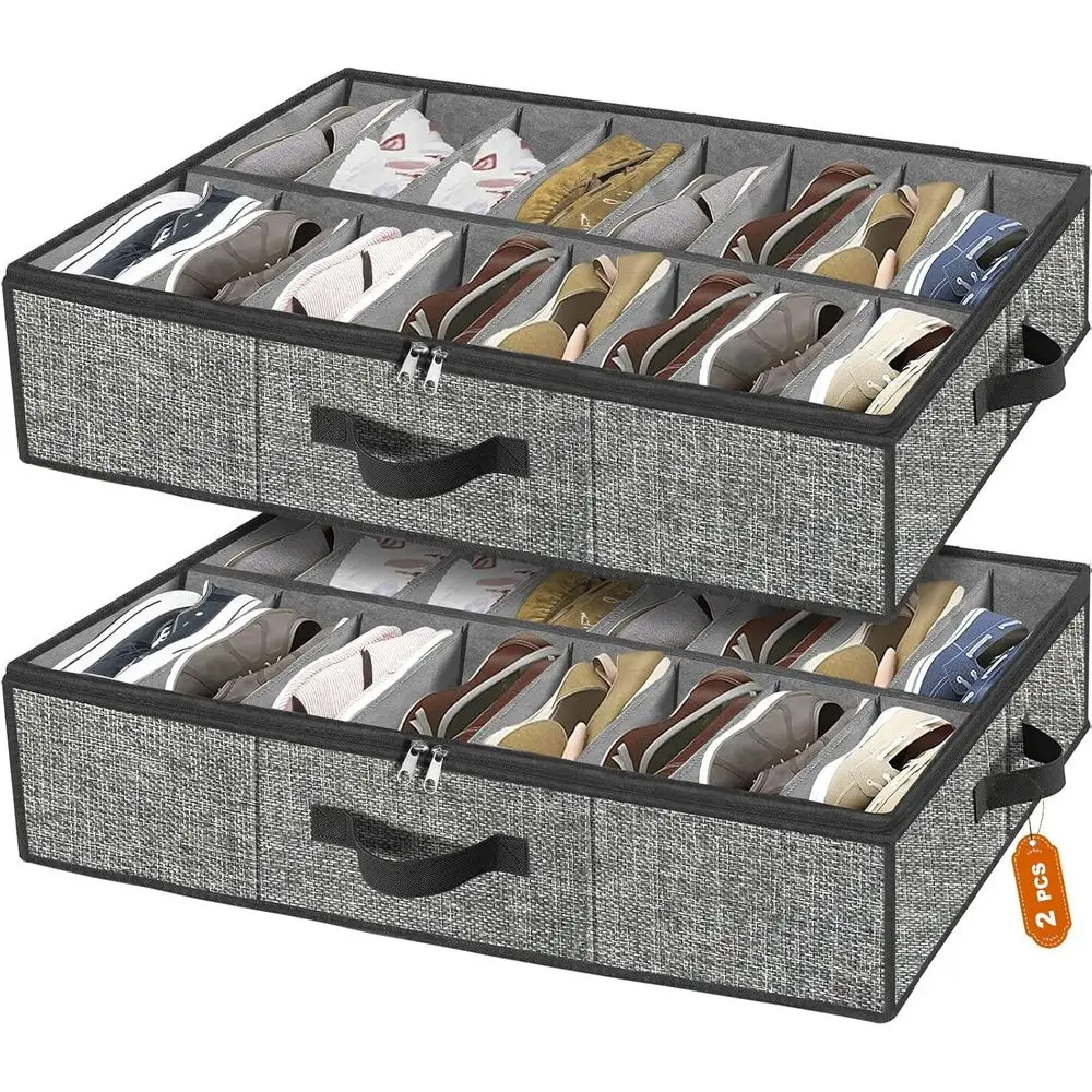 

Очень большой органайзер для обуви под двуспальной кроватью, хранилище на 32 пары для шкафов