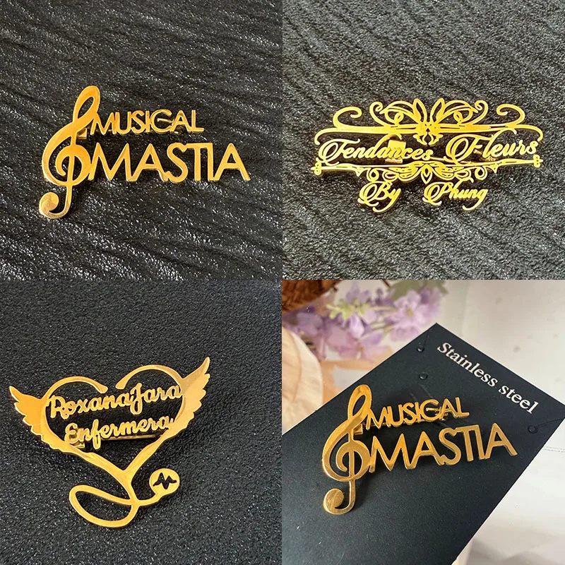 Kiss Jewelry Personalized Your Logo Graffiti Painting Image Brooch Lapel Pins Stainless Steel Customized Company Logo Pin Badges