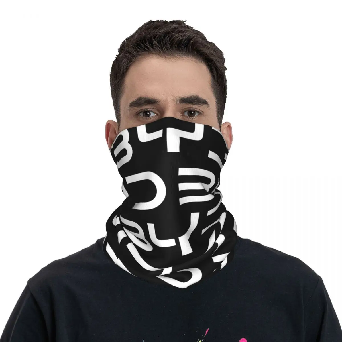 BYD Neck Gaiter syal masker wajah uniseks, ikat kepala hangat mendaki tahan angin