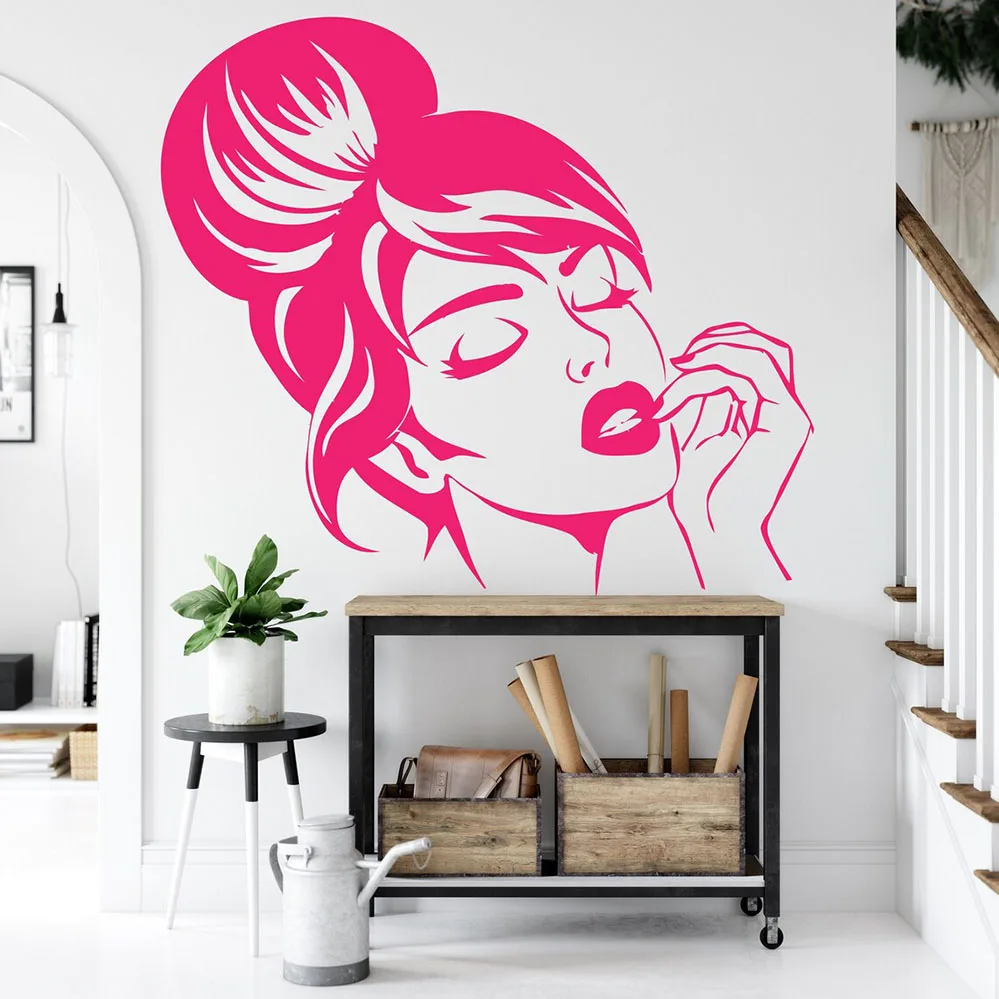 

Women Fashion Couture Boutique Wall Decal Girls Woman Fashion Beauty Salon Wall Stickers Vinyl Stickers Beauty Salon Decor A866