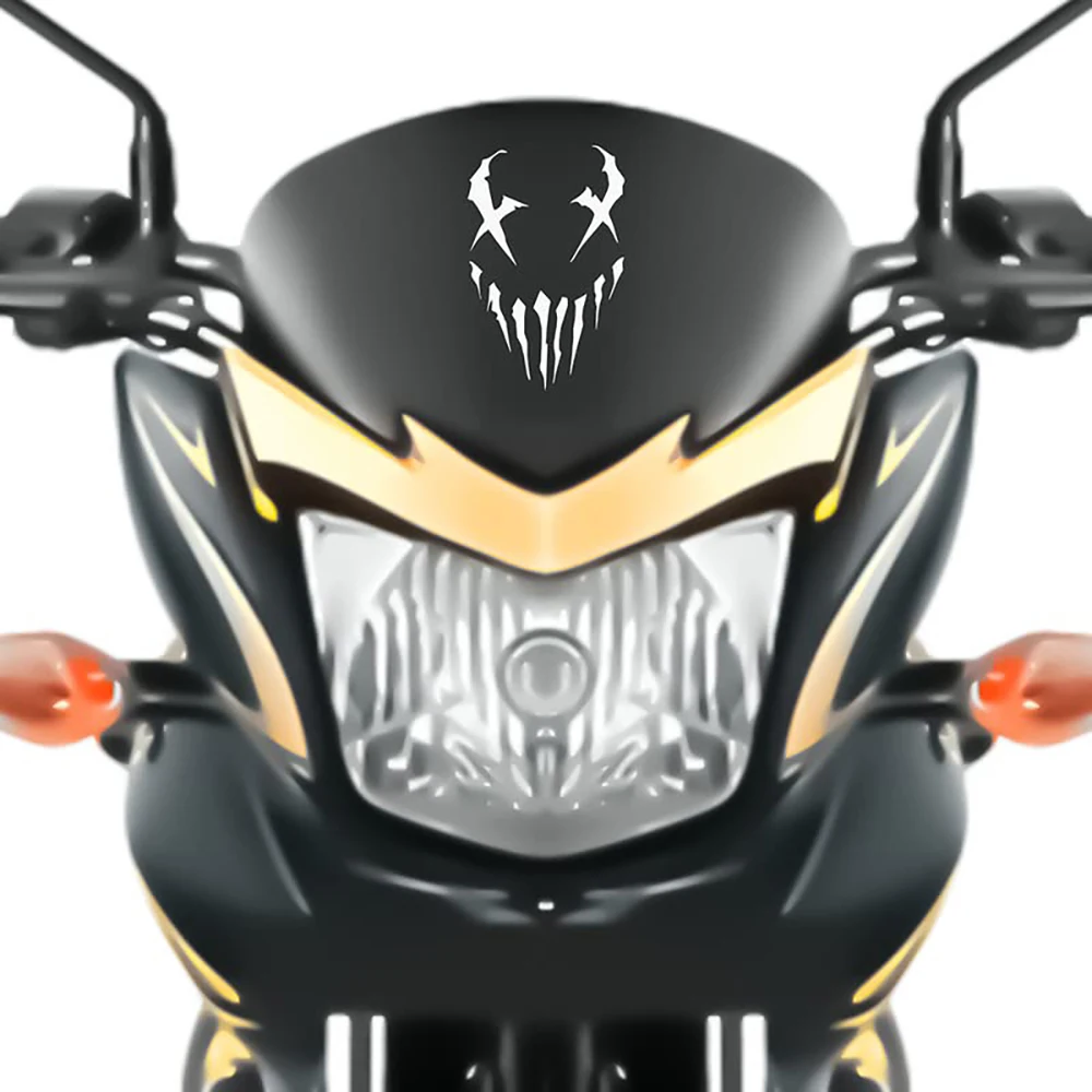 

1 pcs Devil Reflective Motorcycle Stickers Decor Moto Bike Scooter Car Body Front Windshield Helmet Rear Box Decal Accessories