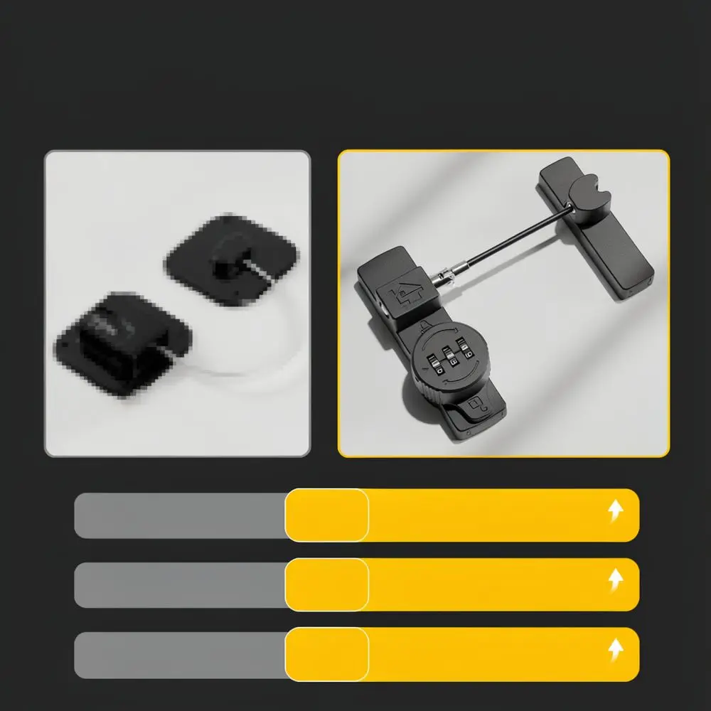 Zinc Alloy Security Password Latch Sliding Door Window Hardware Anti Theft Bolt Home Safety Protection Device
