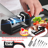 3/4 Segment Knife Sharpener Kitchen Multifunctional Handheld Fast Sharpening Stone Three-stage Cutting Knife Kitchen Supplies