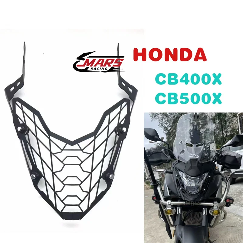 

Подходит для HONDA CB400X CB500X 2019 2020 2021 2022, аксессуары для мотоциклов, защитная решетка для передней фары, защитный кожух.