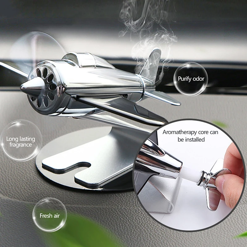 New Airplane Styling Solar Car Air Freshener Fashion Rotatable Aroma Diffuser Auto Perfume Universal Car Accessories Interior