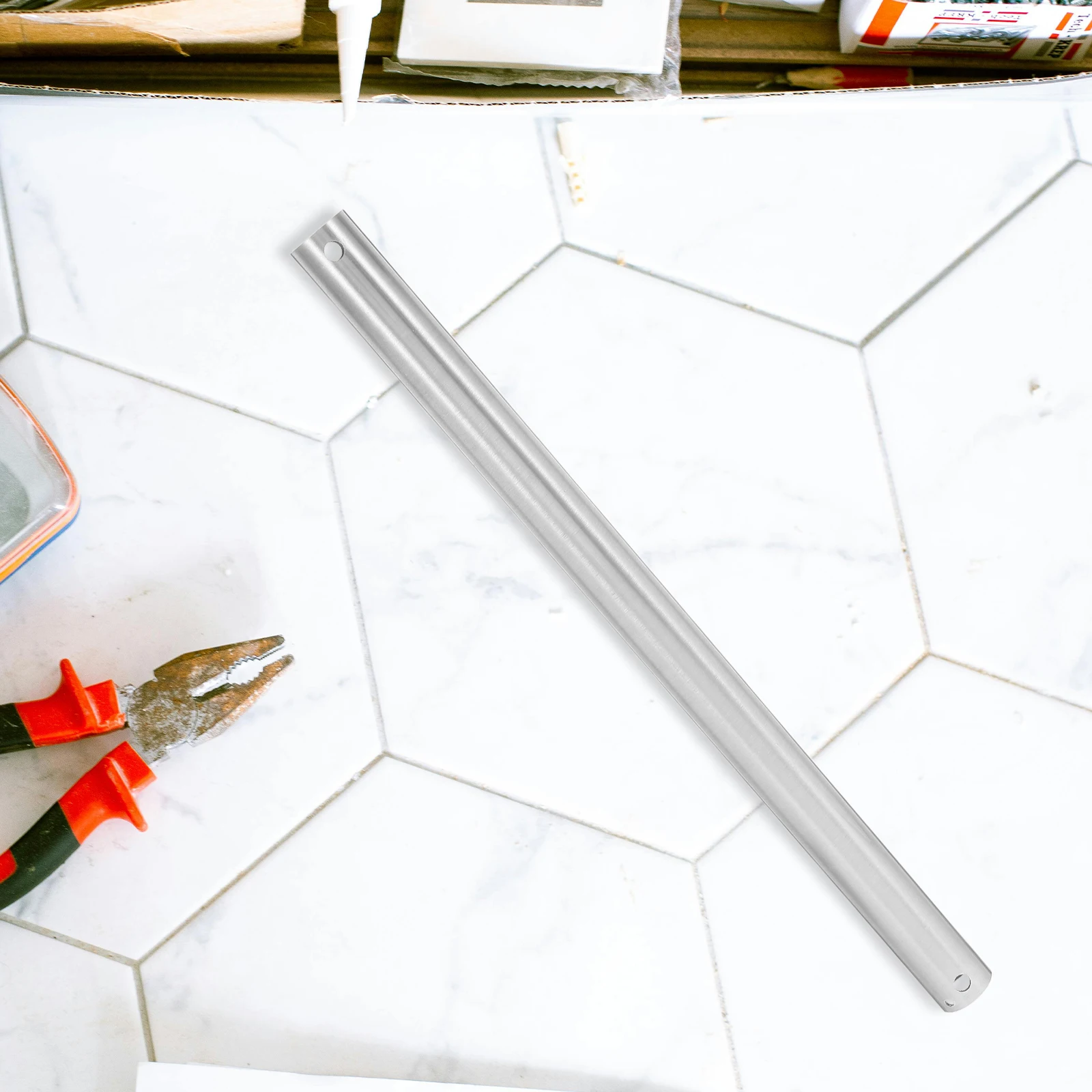 

Ceiling Fan Extender Rod Silver Metal Downrod Extension for Concealed Lighting Fan Replacement Part Home Decor Accessory