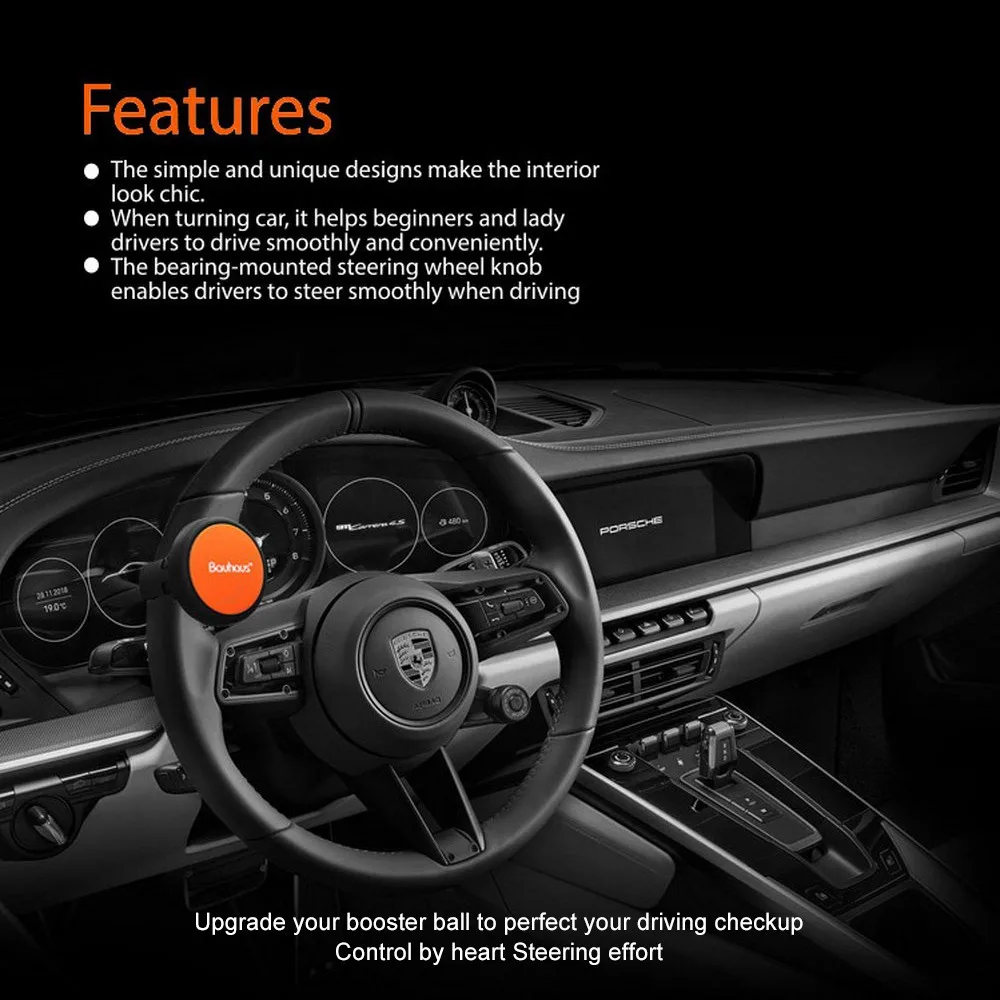 Automotive styling handle control enhancer, automotive rotator, universal silicone ball, 360 degree directional spiral knob ball