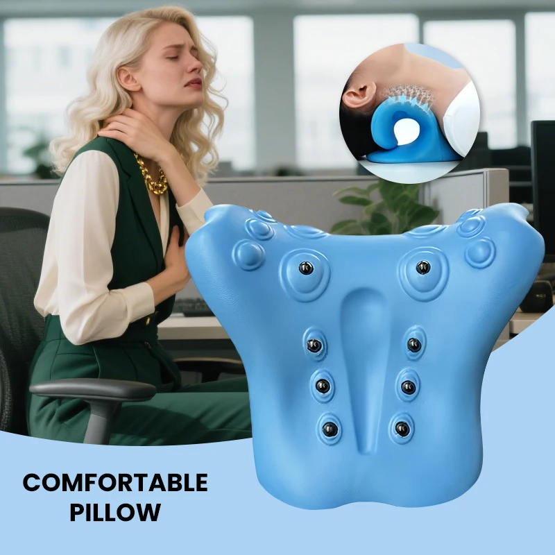 

Массажер для шейного отдела позвоночника, носилки для шеи, плеч, релаксатор для расслабления мышц, поддержка шеи, улучшение качества сна, облегчение боли