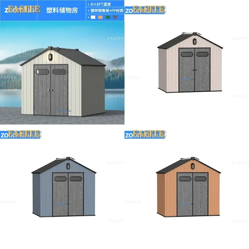 For Outdoor Garden Yard Simple Utility Storage Room Mobile Plastic Activity Shed Portable Weatherproof Tool House Easy