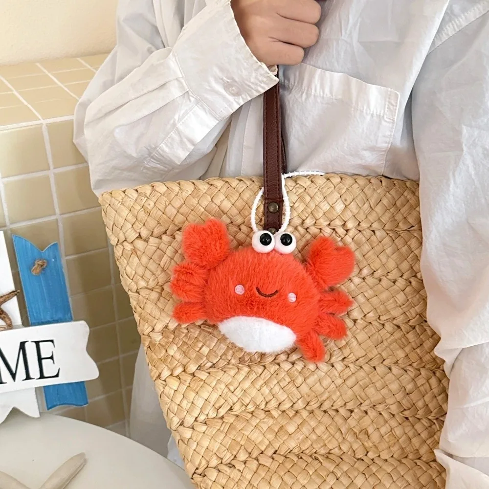 New Cute Sea Animals Plushie Keychain Cartoon Sharks Crabs Backpack Charm Seals Seahorses Pendant Holiday Gifts