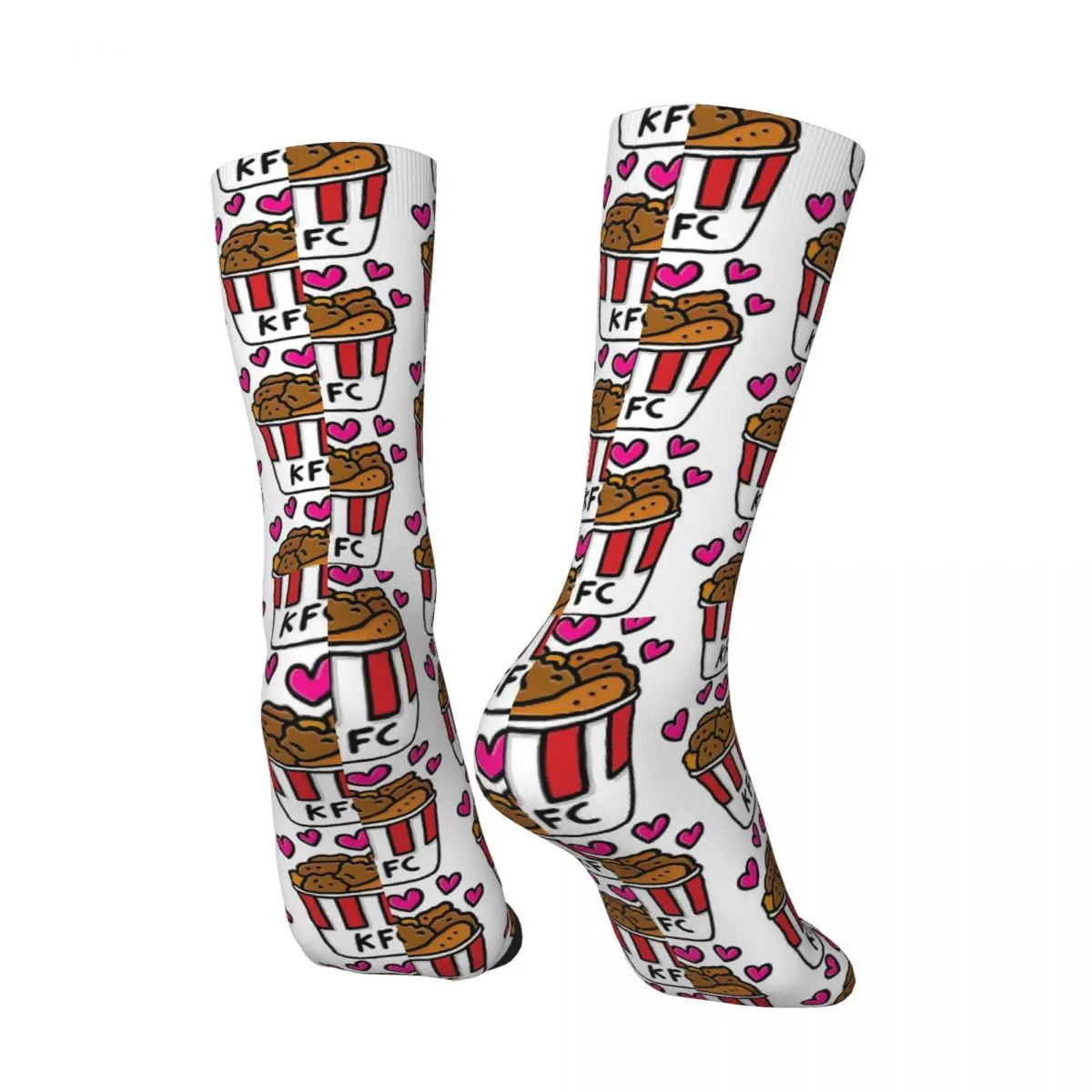 Men's compression Socks Favorite Fried Chicken Bucket Vintage Harajuku Chicken family bucket Hip Hop Casual Crew Crazy Sock