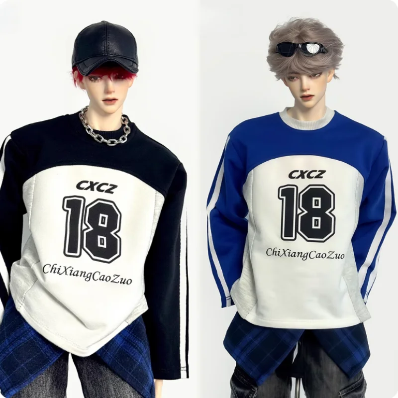 

Одежда для кукол BJD для кукол ID75, синий, черный свитер, верхняя одежда для кукол, аксессуары (без куклы)