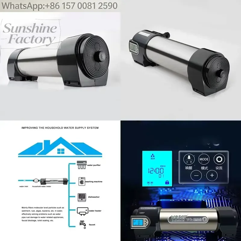 Whole House SUS304 Central Water Filtration System 4m3/h Large Flow Filter Bacterial Impurities for Municipal Tap Water