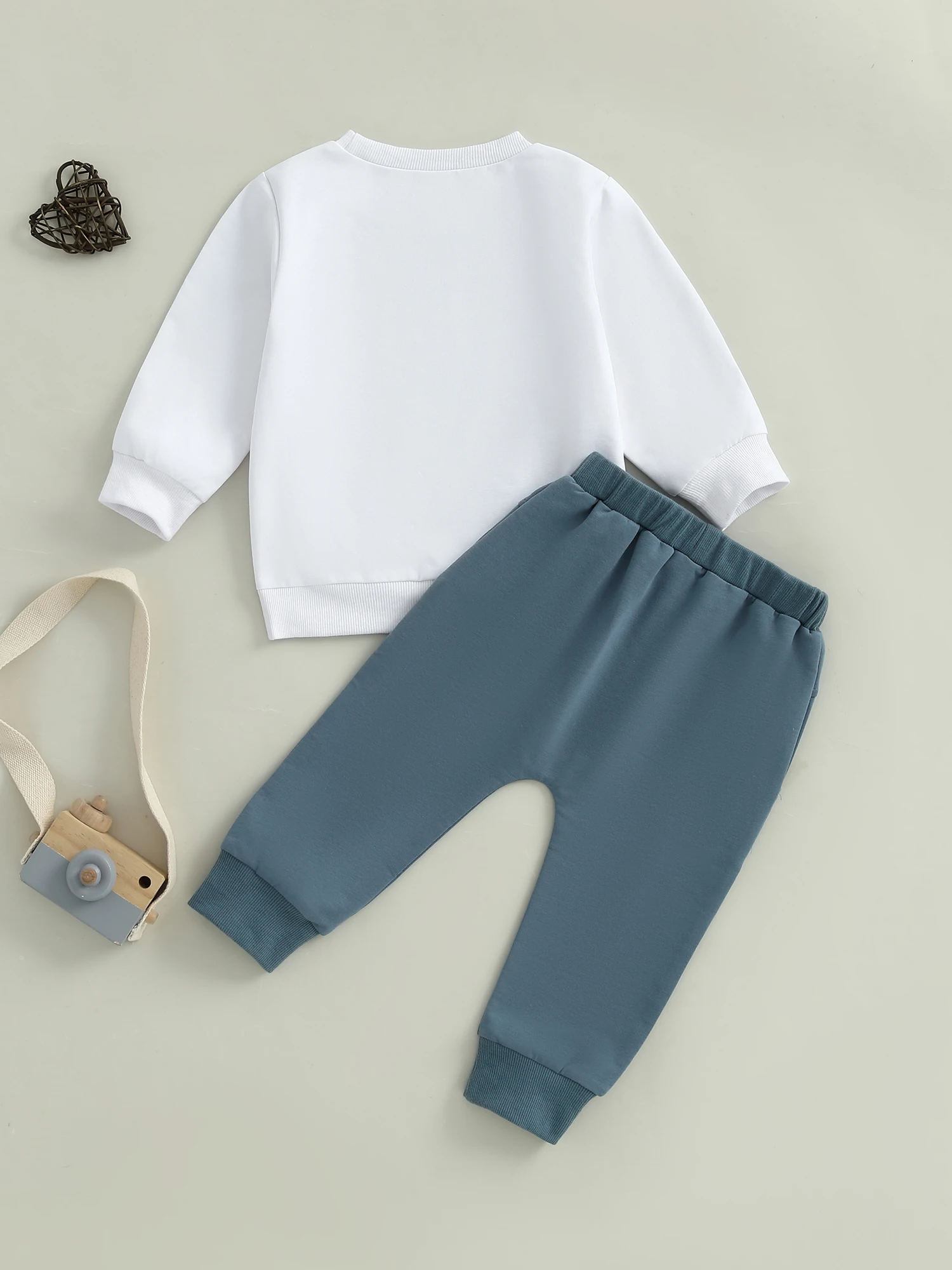 FOCUSNORM 0-5Y Herbst Kinder Baby Jungen Kleidung Set Lkw Brief Drucken Langarm Pullover Tops Elastische Taille Hosen – Detail 9