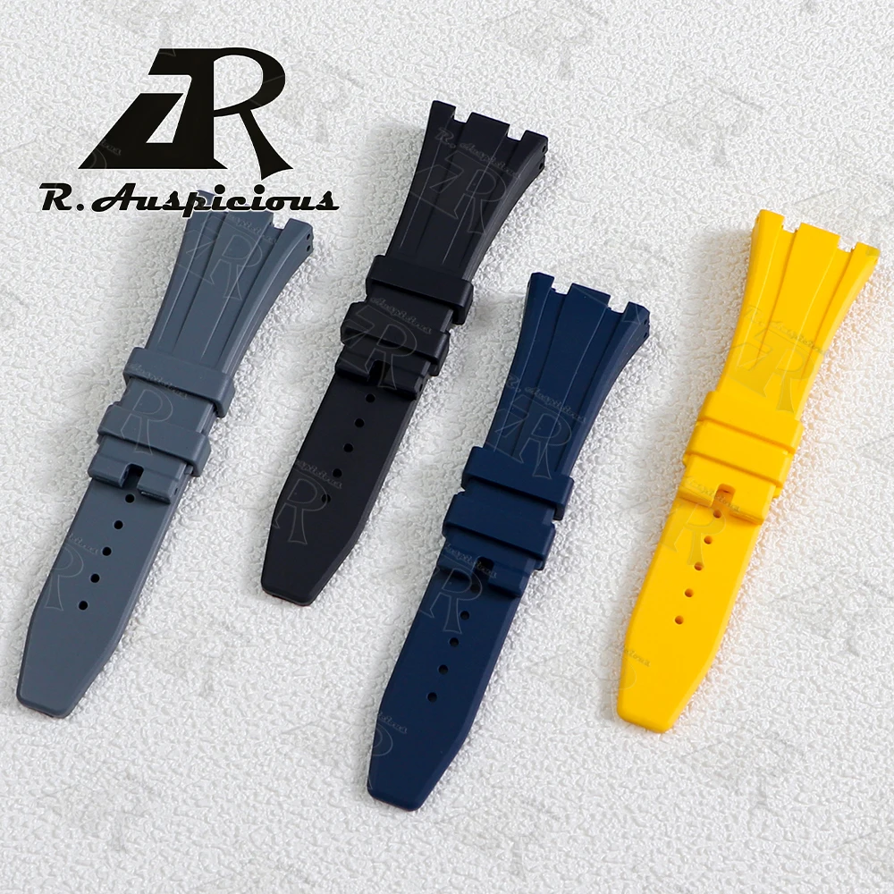 Bracelet de montre en caoutchouc pour Audemars Piguet Royal Oak, bracelet de montre en silicone, boucle papillon, broche, 30mm, 28mm, 27mm