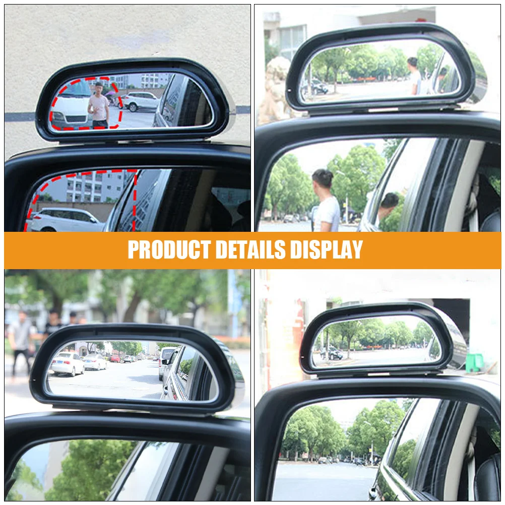 

1Pair Rearview Blindspot Mirror Car Auxiliary Adjustable Angle Wide View Enhancer Driving Safety Mirror Blind Spot Mirrors