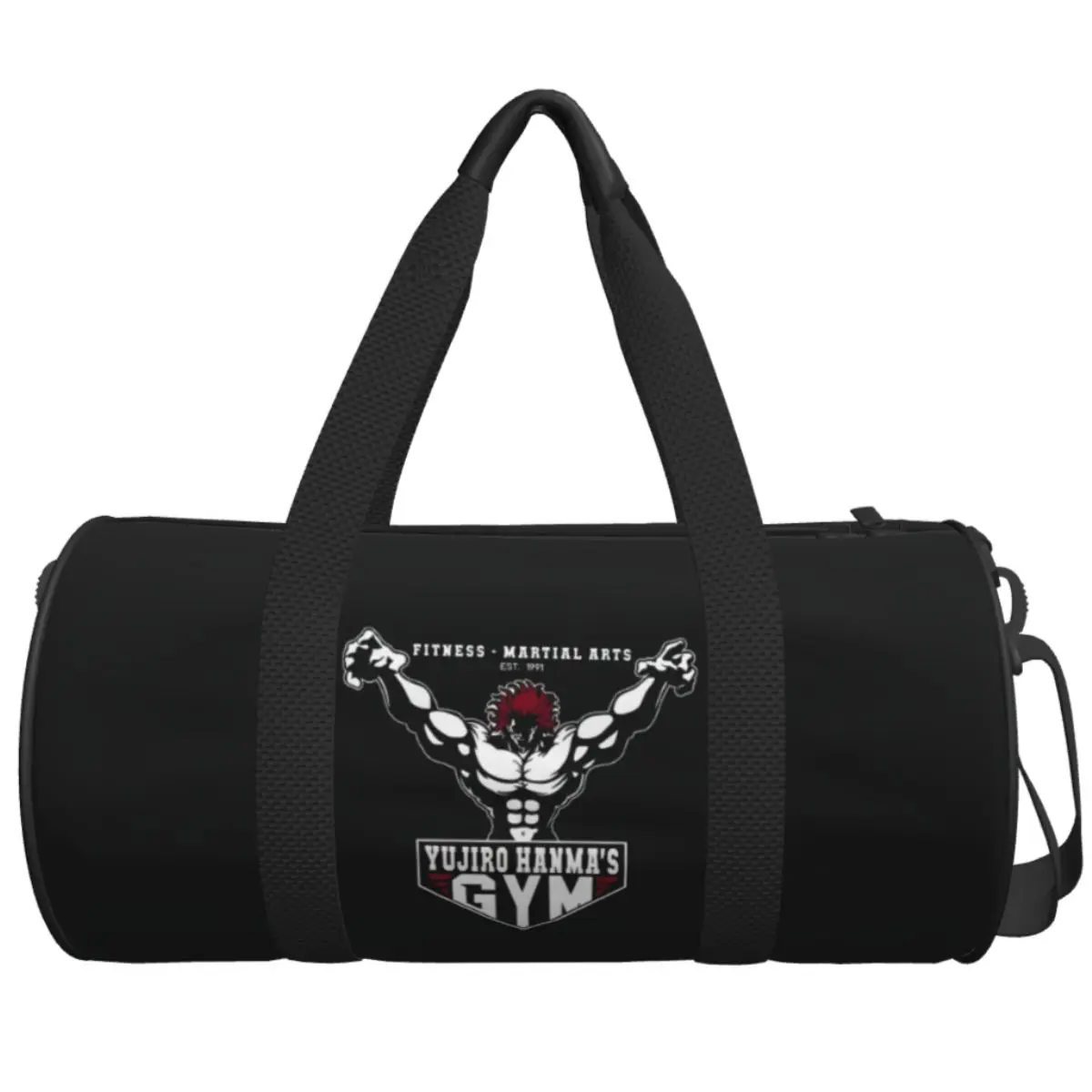 Gym Bag Baki Jack Yujiro Hanma Sports Bag with Shoes Bodybuilding Manga Men Oxford Design Handbag Colorful Training Fitness Bag