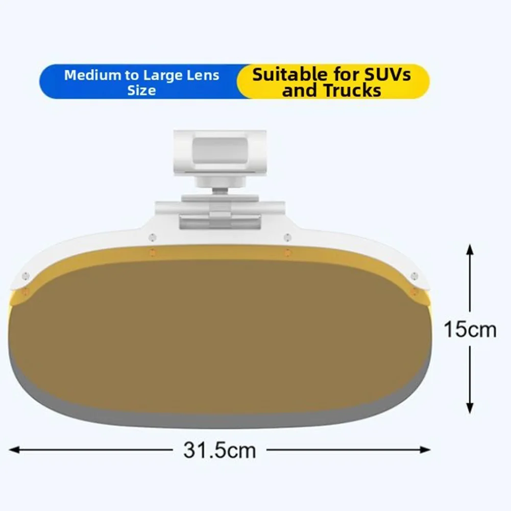 

2-in-1 Car Sun Visor Extensionand Anti-glare Clip One-Day/Night Use Large/small