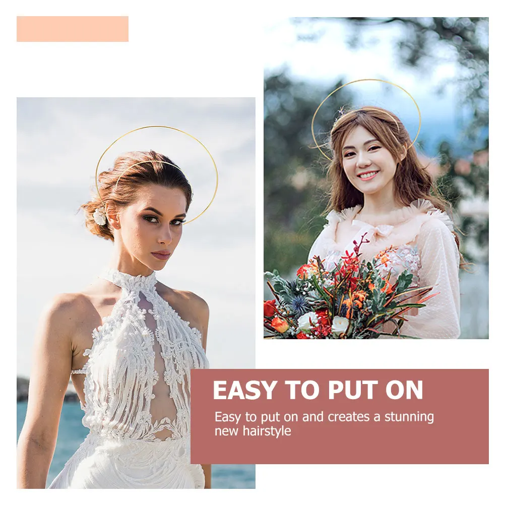 

4pcs Crown Exquisite Headband Headdress Girls Wedding Banquet Party Hair Accessories Styling Props Durability Iron