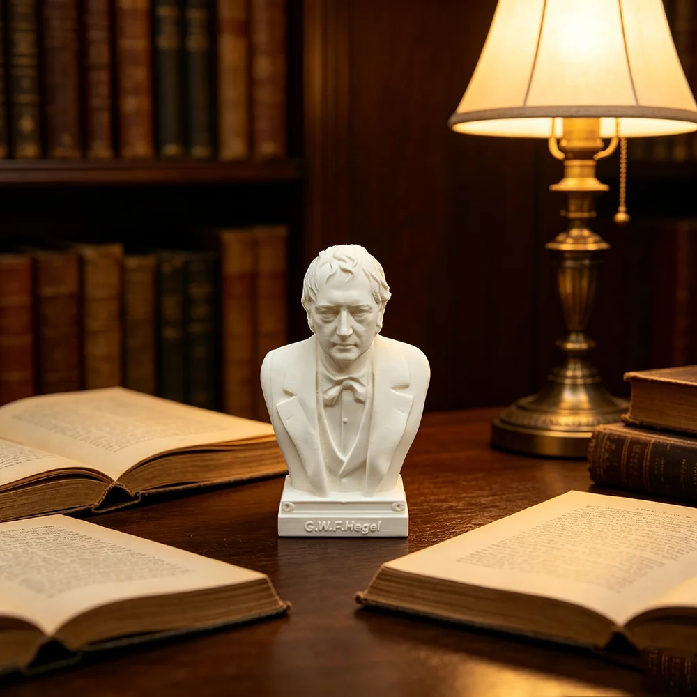 10cm/15cm/25cm German Philosophers Hegel Decorative Bust Statue Ornaments and Models 3D Printed Figurine Miniature Gift