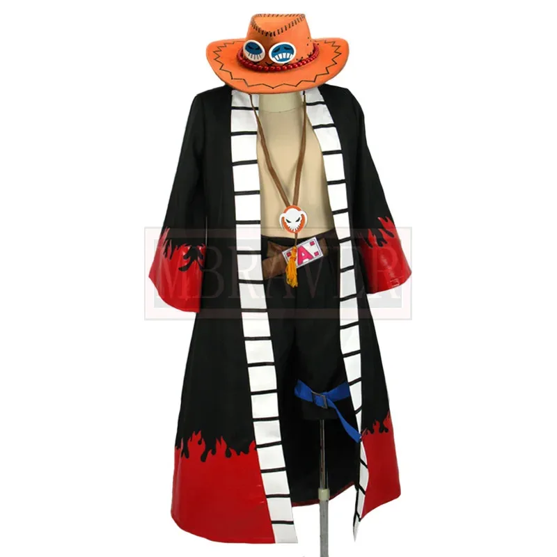 

lili 123Portgas D Ace Uniform Cosplay Costume Halloween Christmas Party Custom Made Any Size