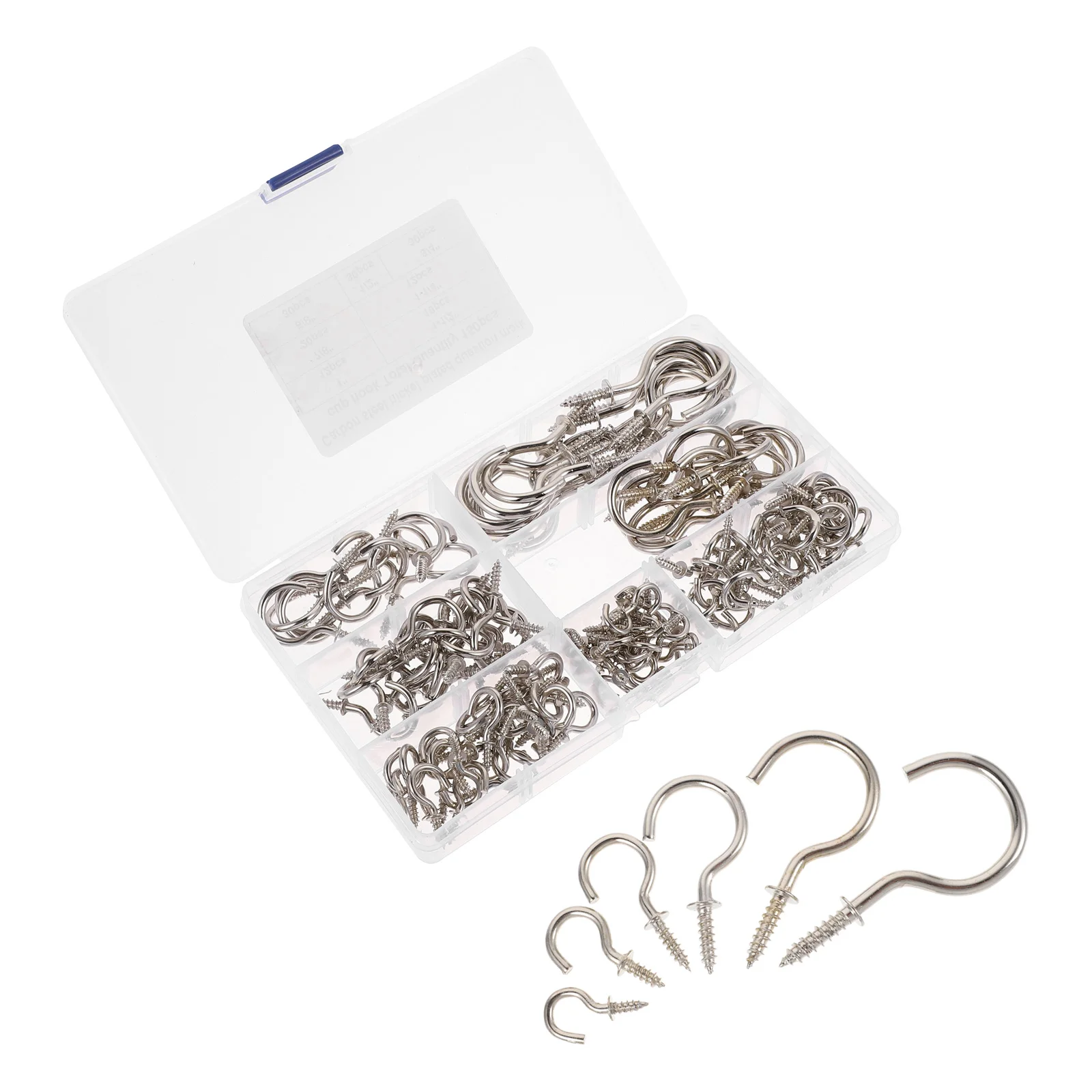 

150 Pcs Nickel Plated Stainless Steel Screws Hooks for Kitchen Utensils Cups Towels Shoes Umbrellas ganizing Space