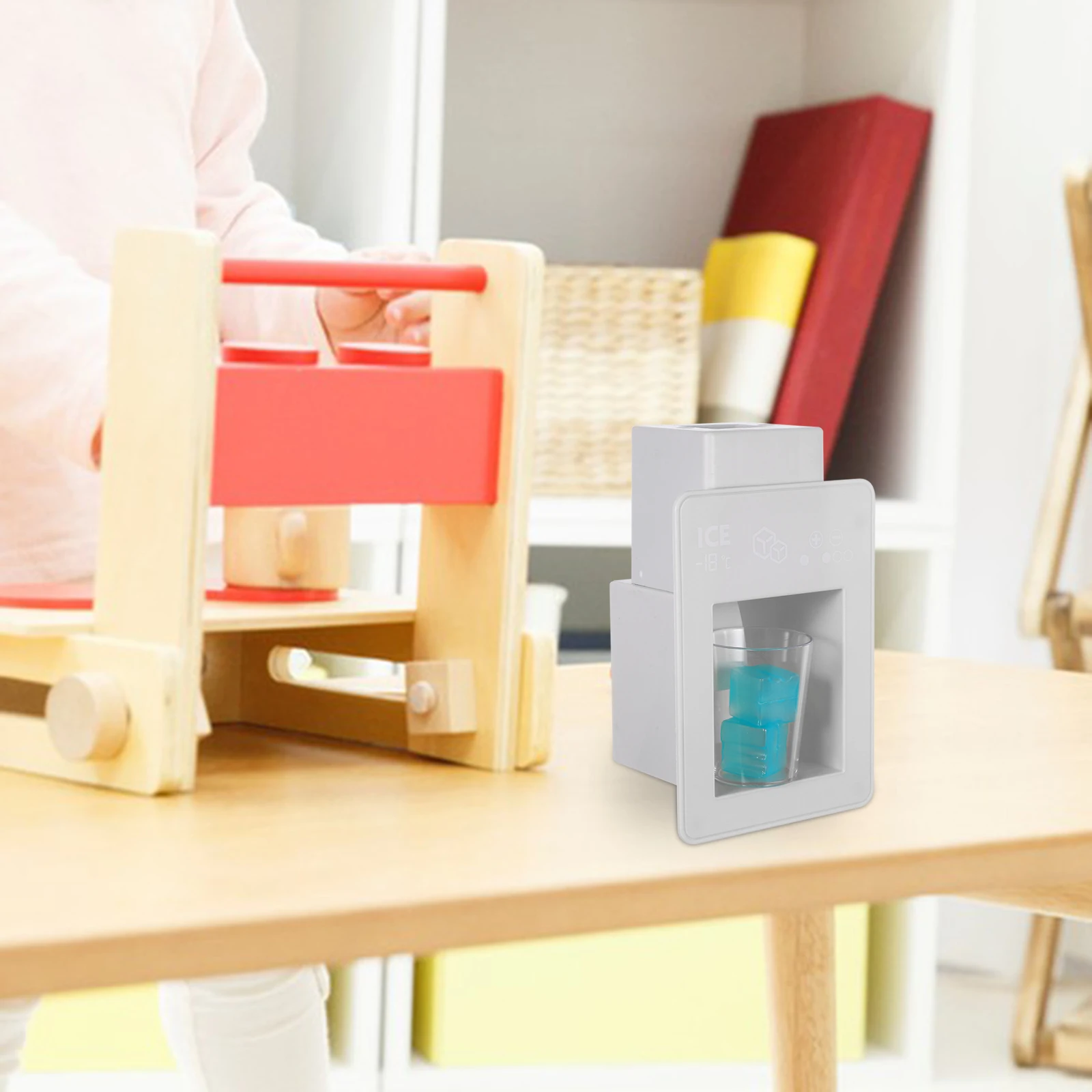 1 Set Pembuat Es Realistis untuk Anak-anak, Set Permainan Dapur Mini, Permainan Pura-pura, Es Batu Simulasi, Tahan Lama, Tenang, Menyenangkan, Memperkuat Ikatan Orang Tua dan Anak