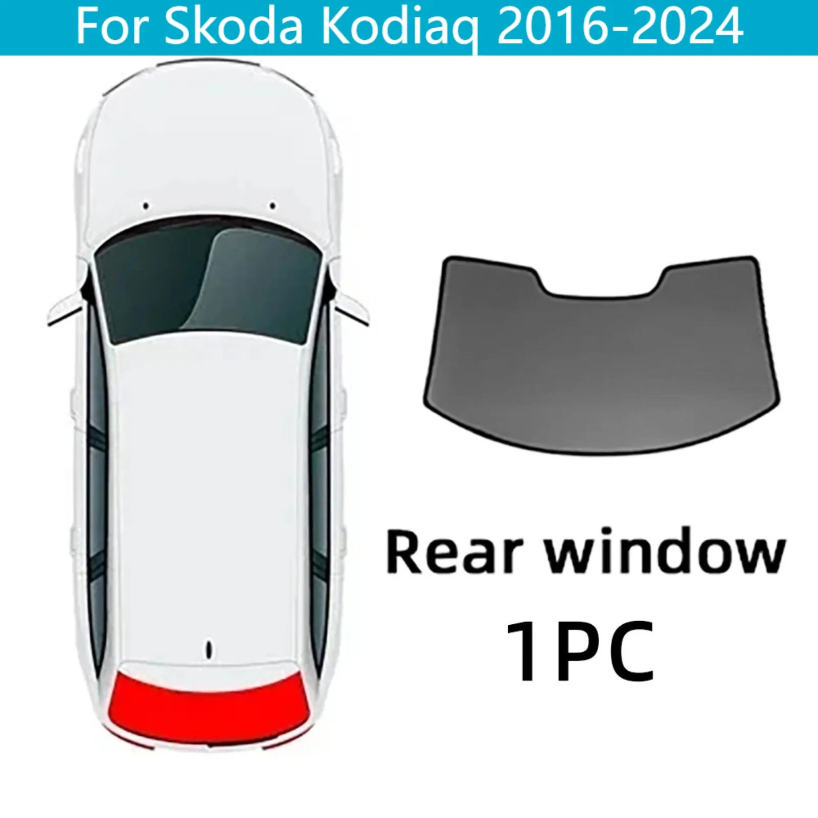 For Skoda Kodiaq 2016-2024 Retractable Panoramic Sunroof Sunshade Curtain Heat Insulation Interior Replacement Mod Accessories