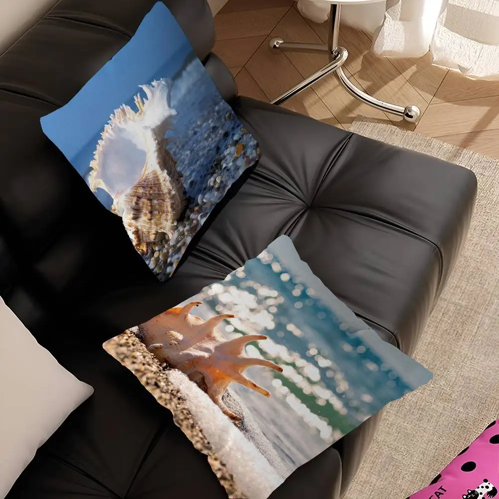 Ocean Element Cushion Cover Pillowcase Upholstery Sofa Throw Pillow Home Decor Pillowcas