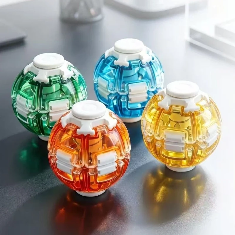 *2026 LED Magic Press To Spin Stress Relief Fidget Balls Autism ADHD Focus Quiet Cool Gadgets Unique Gifts For Kids & Adults