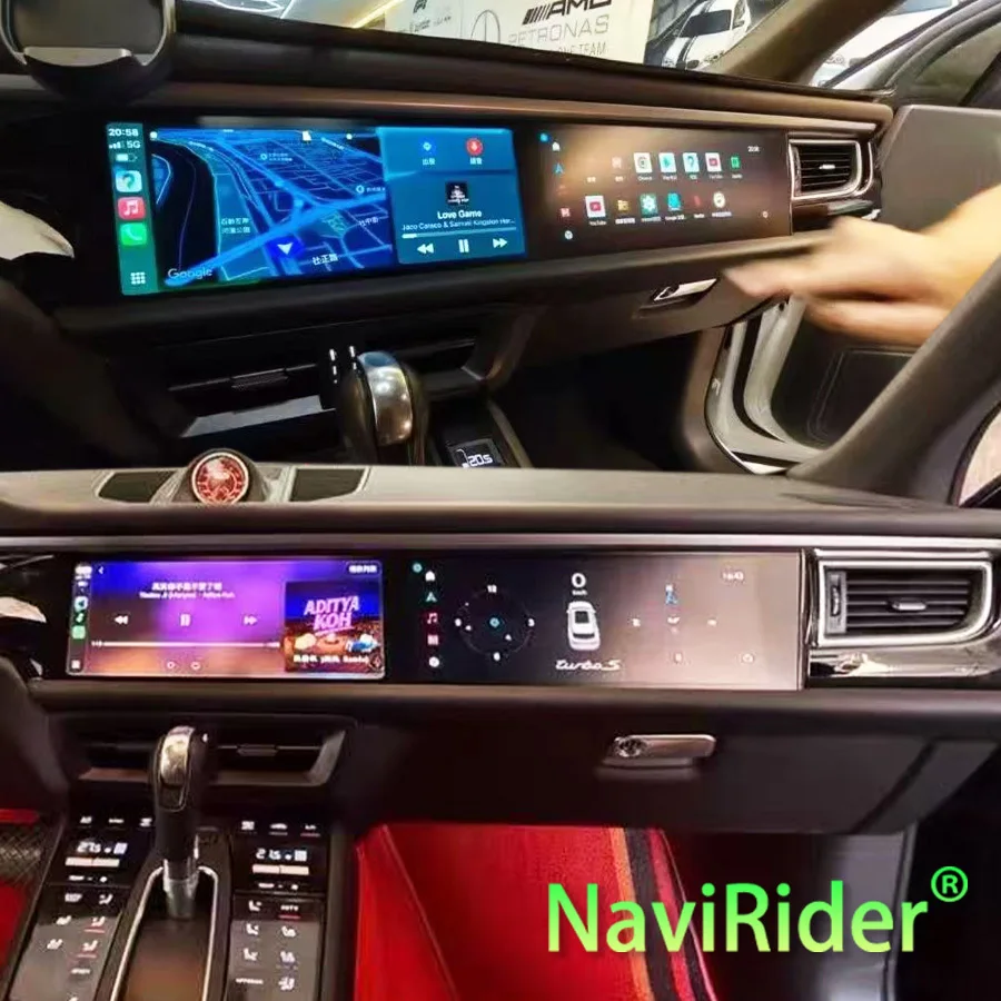 

Двухэкранный мультимедийный видеоплеер с GPS-навигацией, Android Auto и CarPlay для Porsche Macan 2014-2017 годов выпуска