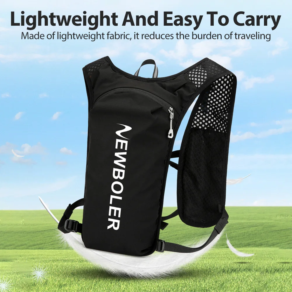 Gilet idrico traspirante da 5 litri Zaini da trail running Zaino da ciclismo leggero da jogging per maratona Borsa da arrampicata per bici da equitazione