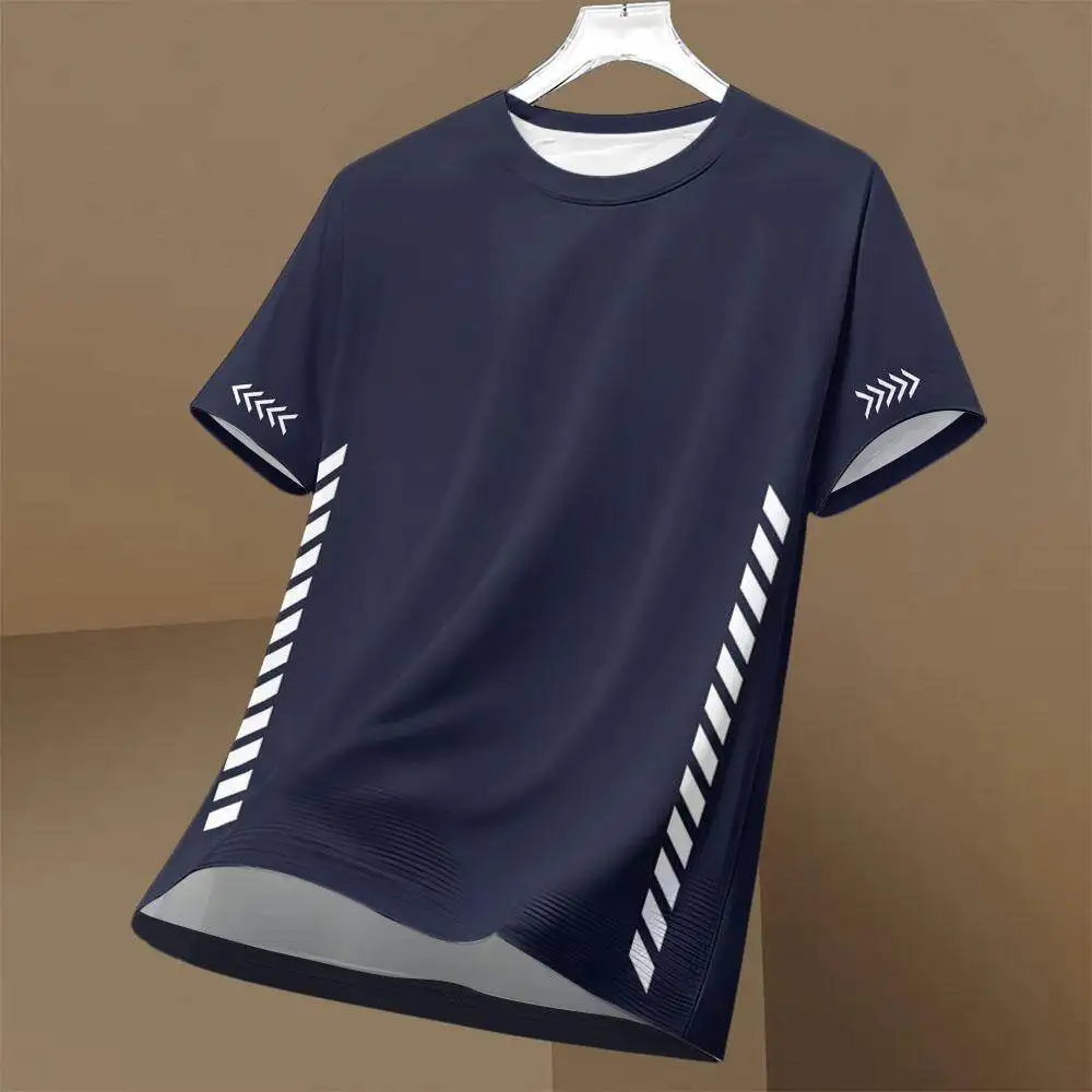 Men's Running T Shirt Summer Short Sleeve Cooling T-Shirt Quick-Dry Breathable Gym Top Outdoor Fitness Sportswear Men's Clothing