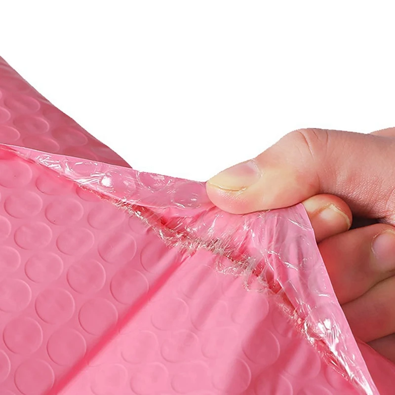 250PCS Foam Envelope Bags Self Seal Mailers Padded Envelopes With Bubble Mailing Bag Packages Bag Pink