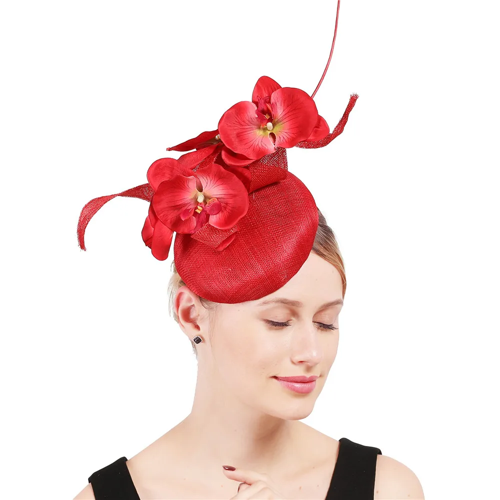 

Льняная шляпа-волшебница, женская свадебная маленькая шляпа для волос с зажимом, элегантные свадебные головные уборы, аксессуары для волос