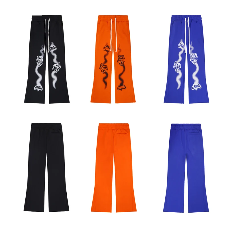 

Multicolor Lost Intricacy Trousers Men Women Street Fashion Classic Print Casual Pants High Quality Cotton Flared Sweatpants
