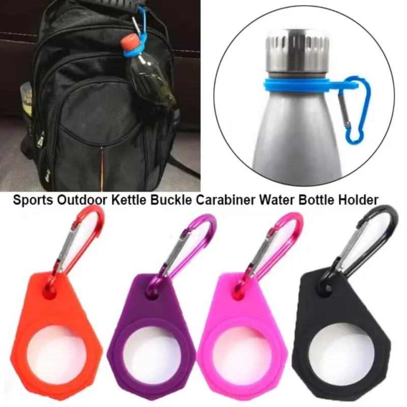 2/4pcs Outdoor bottle rack with mountaineering buckle exercise kettle hook backpack hanging rack water bottle hanging rope