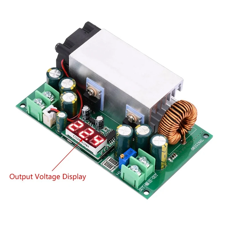 DC-DC High Power 600W Adjustable Step-Down Power Supply Module With Voltage Display 12V-75V To 2.5V-50V Buck Converter Durable