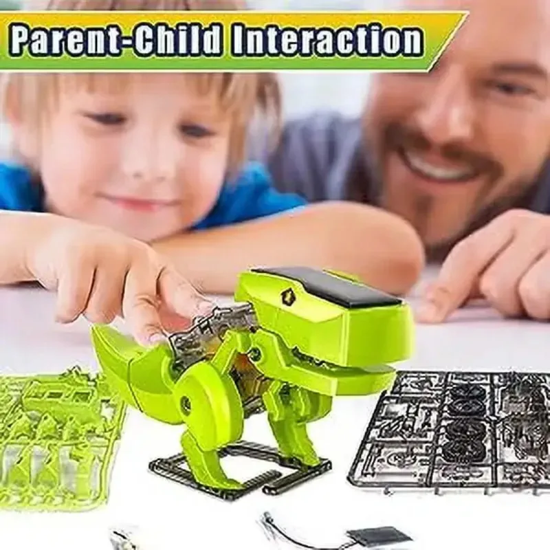 3in1ソーラーロボットキット、DIYおもちゃパズル、子供用恐竜おもちゃ、8歳、9歳、10歳、11歳、12歳の男の子と女の子向けの組み立てゲームロボットおもちゃ