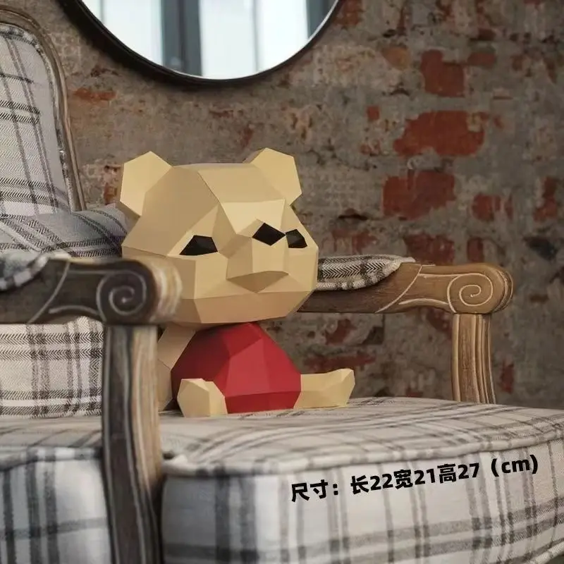 Simpatico orsetto modello di carta decorazioni per la casa decorazione da scrivania ornamento della stanza papecraft puzzle 3D fai da te giocattoli creativi fatti a mano