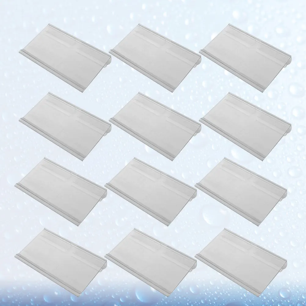

60 Pcs Sign Holders Retail Clear Plastic Shelf Price Display Tags Hook Stand for Card Sign Display Holder Note Storage