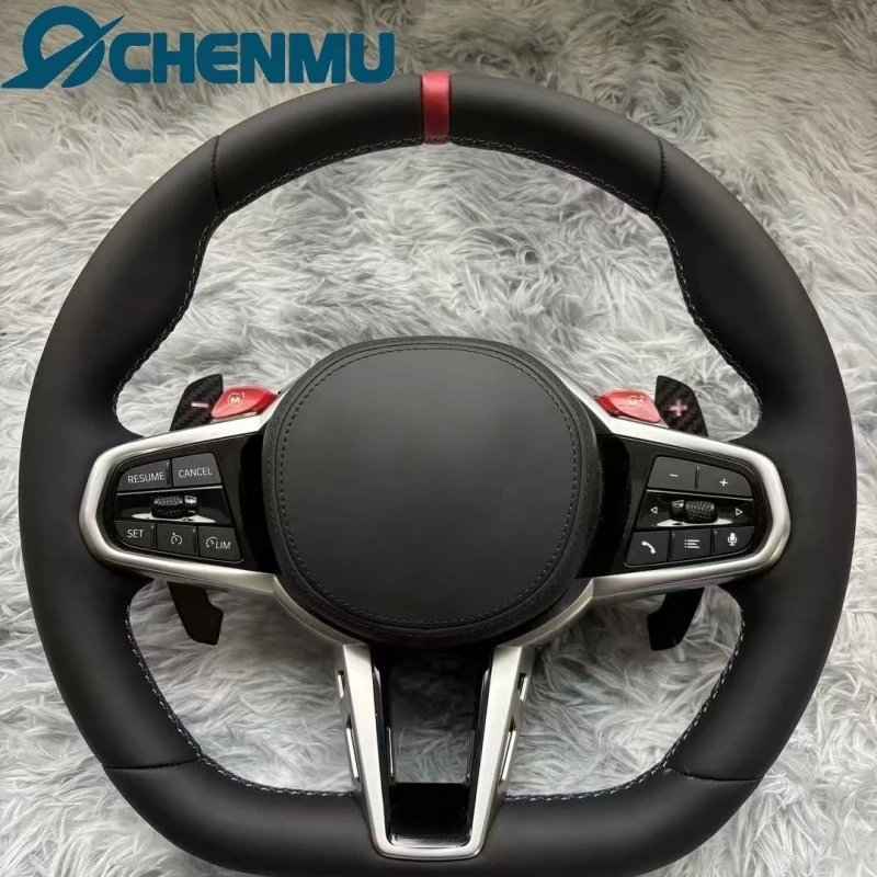 Para volante deportivo BMW serie 1246785 X1 X3 X4 X5 X6 X7 modificado con volante de fibra de carbono CS ahuecado