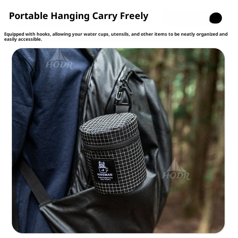 [HODR] Dyneema Sac de rangement pour tasses en titane pour tasses de 200 à 450 ml, ultralégères, légères, résistantes à l'eau, équipement de camping et de randonnée